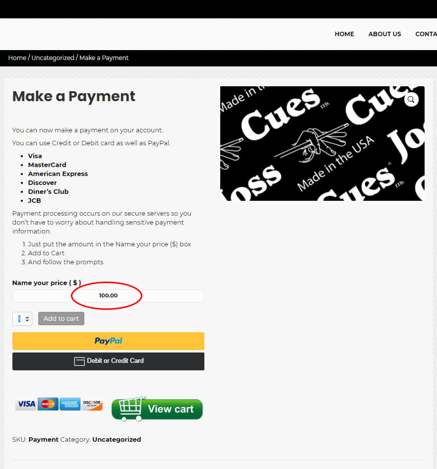 Make a payment step #1 image