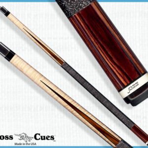 Flamed maple shaft with rosewood butt and inlay
