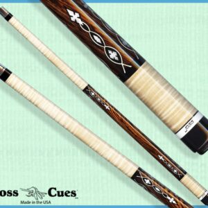 Two-tone cue with cream shaft and rosewood