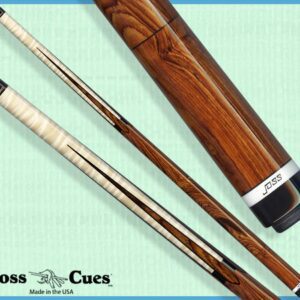 Rosewood grain pool cue with ivory inlays