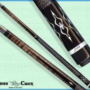 Joss Cues black and brown pool sticks