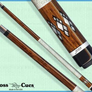 Pool cue with geometric inlay design