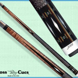 Joss Cues logo and pool stick