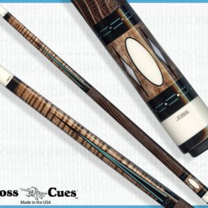 Elegant billiard cue with decorative patterns