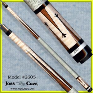 Elegant billiard cue with wood accents