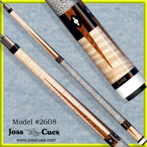 Pool cue with detailed inlays