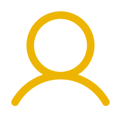 Yellow user icon on black background.