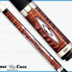 Curly maple cue with white inlay