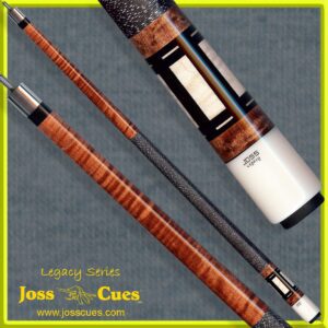 Detailed pool cue design close-up