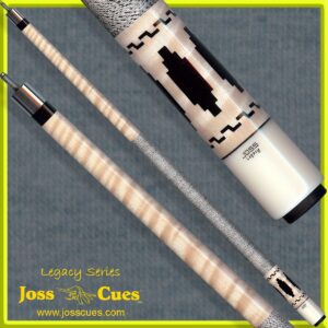 Maple cue with pearl inlay and grey wrap