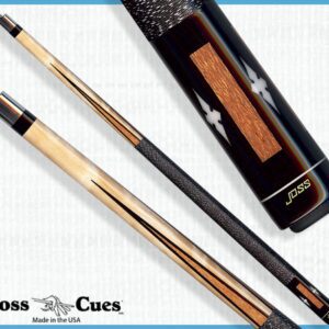 Elegant billiard cues with wood inlays