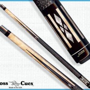 Elegant ivory cue with geometric pearl inlays