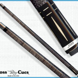 Black cue with long ivory diamond inlay