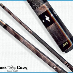 Joss Cues pool sticks on display