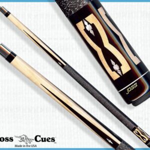 Joss Cues branding on billiard stick