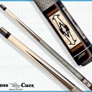 Dark butt cue with ivory inlay