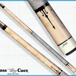 Light maple cue with silver wrap and inlay