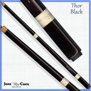 Pool cue with black design