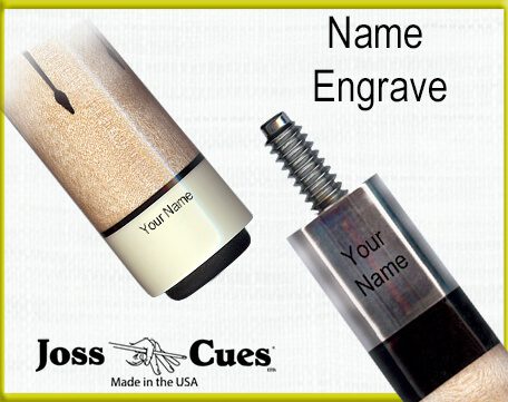 Customized cue collar and joint engraving