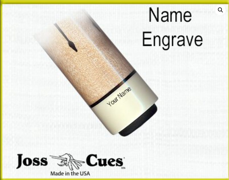 Cue stick with name engraving option.