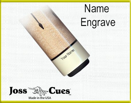 Pool cue with name engraving option.