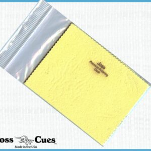 Yellow cleaning cloth in plastic bag