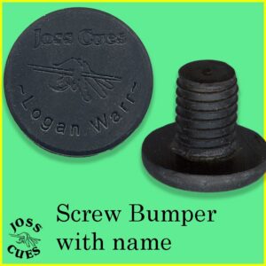 Joss Cues branded screw bumper