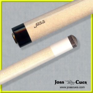 Pool cue stick with Joss branding.
